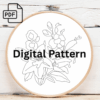 lilies hand embroidery pattern, lilies pattern, hand embroidery, hand embroidery pdf