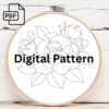 roses in various shades hand embroidery pattern, roses pattern, hand embroidery, hand embroidery pdf