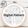 variety of flowers hand embroidery pattern, variety pattern, hand embroidery, hand embroidery pdf