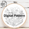 vibrant arrangement hand embroidery pattern, vibrant pattern, hand embroidery, hand embroidery pdf