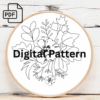 earthy floral embroidery design hand embroidery pattern, earthy pattern, hand embroidery, hand embroidery pdf