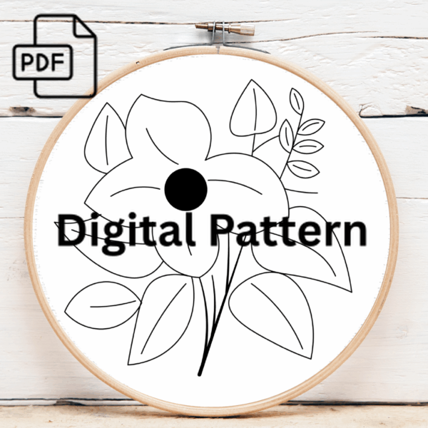 elegant floral embroidery design hand embroidery pattern, elegant pattern, hand embroidery, hand embroidery pdf
