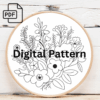 floral symphony embroidery hand embroidery pattern, floral pattern, hand embroidery, hand embroidery pdf