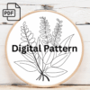 herbal harmony embroidery hand embroidery pattern, herbal pattern, hand embroidery, hand embroidery pdf