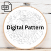 majestic bald eagle hand embroidery pattern, majestic pattern, hand embroidery, hand embroidery pdf