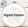 majestic eagle hand embroidery pattern, majestic pattern, hand embroidery, hand embroidery pdf
