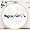 majestic peacock in bloom hand embroidery pattern, majestic pattern, hand embroidery, hand embroidery pdf
