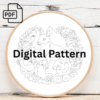 woodland companions hand embroidery pattern, woodland pattern, hand embroidery, hand embroidery pdf