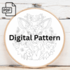 deer embroidery hand embroidery pattern, deer pattern, hand embroidery, hand embroidery pdf