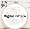 colorful flight hand embroidery pattern, colorful pattern, hand embroidery, hand embroidery pdf