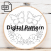 soulmates batterflies hand embroidery pattern, soulmates pattern, hand embroidery, hand embroidery pdf