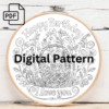 vase i love you hand embroidery pattern, vase pattern, hand embroidery, hand embroidery pdf