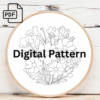 beautifully detailed floral hand embroidery pattern, beautifully pattern, hand embroidery, hand embroidery pdf