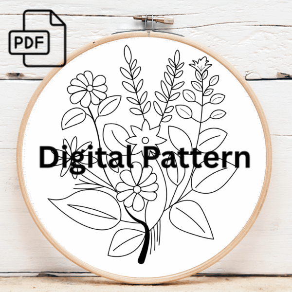 nature’s harmony embroidery hand embroidery pattern, nature’s pattern, hand embroidery, hand embroidery pdf
