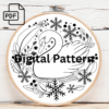 elegant winter swan hand embroidery pattern, elegant pattern, hand embroidery, hand embroidery pdf