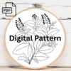 verdant elegance embroidery hand embroidery pattern, verdant pattern, hand embroidery, hand embroidery pdf