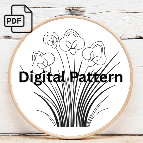 verdant whispers hand embroidery pattern, verdant pattern, hand embroidery, hand embroidery pdf