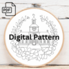 architectural floral embroidery art hand embroidery pattern, architectural pattern, hand embroidery, hand embroidery pdf