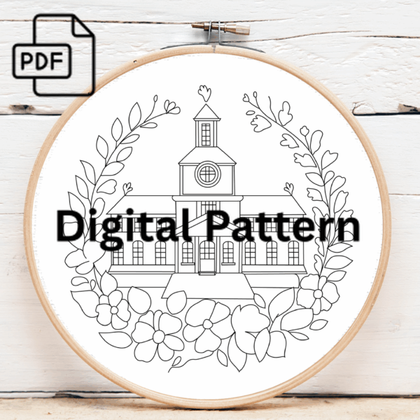 architectural floral embroidery art hand embroidery pattern, architectural pattern, hand embroidery, hand embroidery pdf