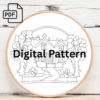 autumn elegance hand embroidery pattern, autumn pattern, hand embroidery, hand embroidery pdf