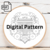 boutique hotel elegance hand embroidery pattern, boutique pattern, hand embroidery, hand embroidery pdf