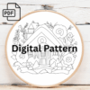 charming cottage bliss hand embroidery pattern, charming pattern, hand embroidery, hand embroidery pdf