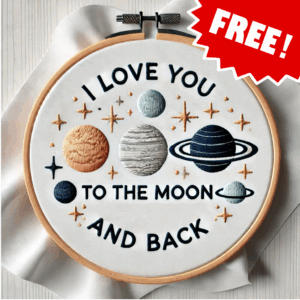 Galaxy hand embroidery pattern, moon and stars pattern, hand embroidery, hand embroidery pdf