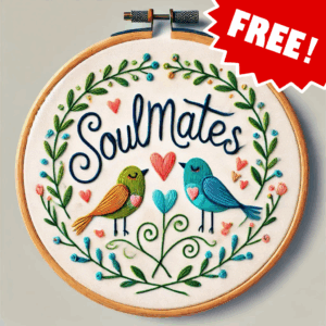 Soulmates birds hand embroidery pattern, birds soulmates pattern, hand embroidery, hand embroidery pdf
