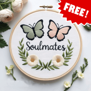Soulmates batterflies hand embroidery pattern, batterflies pattern, hand embroidery, hand embroidery pdf