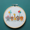 close-up-cross-stitched-picture-group-animals