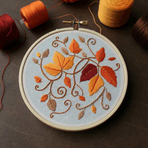close-up-embroideryed-hoop-needle-thread