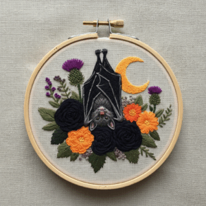 close-up-embroidery-bat-flowers-crescent