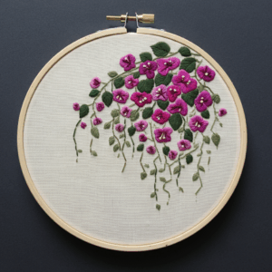embroidery-bunch-flowers-white-background