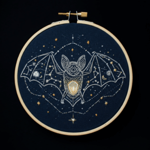 close-up-embroidery-bat