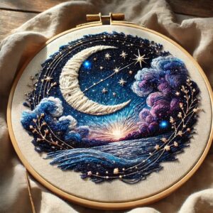 embroidery-art-crescent-stars-sky