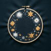 close-up-cross-stitched-picture-star-moon
