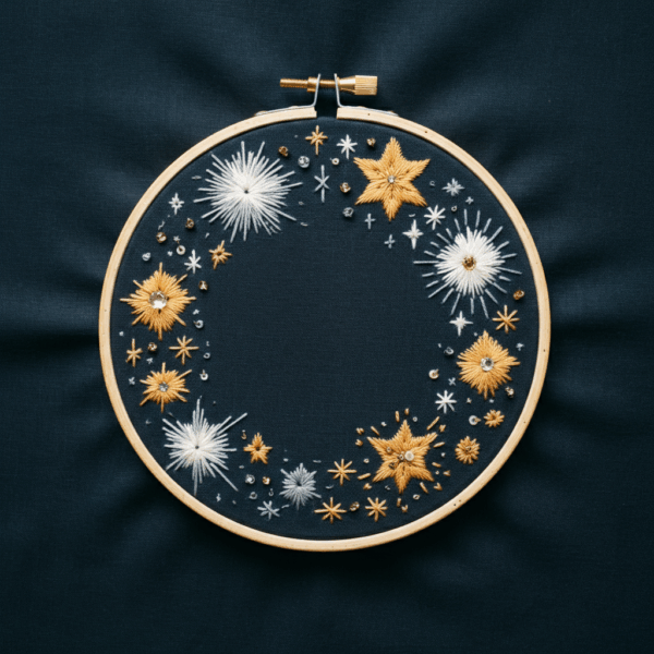 close-up-cross-stitched-picture-star-moon