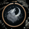 arafed-embroidery-wolf-howling-at-moon