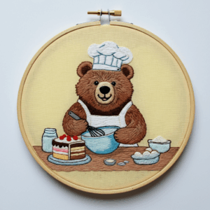 embroidery-bear-chef-s-hat-making-cake