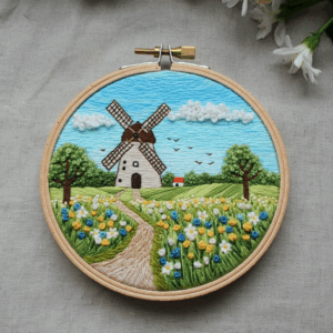 embroidery-windmill-field-flowers-path