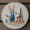 close-up-painting-rabbit-brush-palette