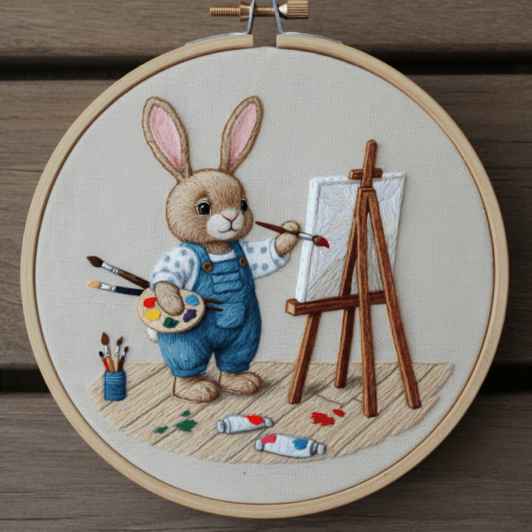 close-up-painting-rabbit-brush-palette