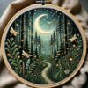 embroidery-art-forest-scene-crescent-dragonflies