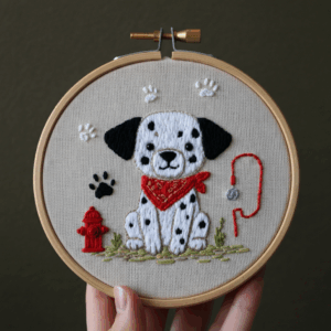 araffe-dog-bandana-hand-embroideryed-hoop