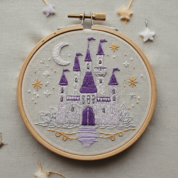 close-up-cross-stitched-picture-castle-2