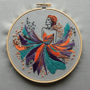 embroidery-woman-colorful-dress-flower