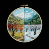 close-up-cross-stitch-picture-forest-lake