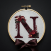 close-up-cross-stitched-letter-n-bow