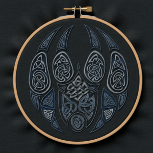 close-up-cross-stitched-picture-bat