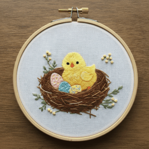 close-up-cross-stitched-picture-bird-nest
